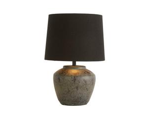 Lighting Collection Halifax Black Ceramic Lamp