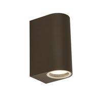 Lighting Collection Heraklion Rust Brown 2Lt Outdoor Wall Light