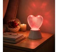 Lighting Collection Iridescent Heart Shaped Mood Lamp With Display Base