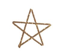 Lighting Collection Koper Natural Rope Star With Led Lights