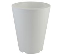 Lighting Collection Lake Solar White Outdoor Flower Pot