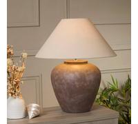 Lighting Collection Large Brown Ceramic Table Lamp Lighting Collection Brown