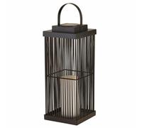 Solara Veil Outdoor Solar Lantern Tall - Black