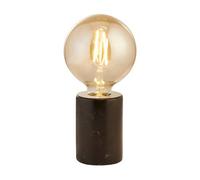 Lighting Collection Madagascar Black Marble Base Table Lamp With Amber Led Bulb