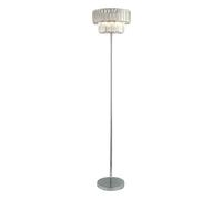 Lighting Collection Minnesota Chrome & Clear 2 Band Acrylic Non-Elec Shade