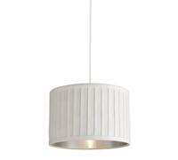 Lighting Collection Ouerto Ivory Pleated Velvet Shade
