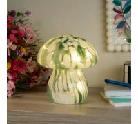 Lighting Collection Pixie LED Glass Mushroom Lamp - Green Lighting Collection Green