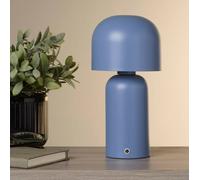 Lighting Collection Portable LED Mushroom Table Lamp Blue Lighting Collection Blue