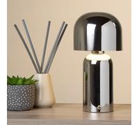 Searchlight Mushroom Port Rechargeable LED Table Lamp-Chrome