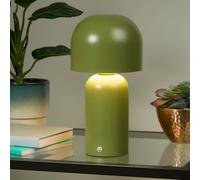 Searchlight Mushroom Port Rechargeable LED Table Lamp-Olive