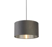 Lighting Collection Prague Dark Grey Velvet Shade