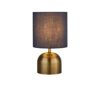 Lighting Collection Puerto Satin Brass & Navy Touch Lamp