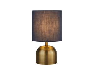 Lighting Collection Puerto Satin Brass & Navy Touch Lamp