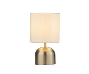 Lighting Collection Punar Satin Silver & White Touch Lamp