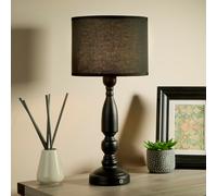 Lighting Collection Rechargeable Black Candle Table Lamp Lighting Collection Black