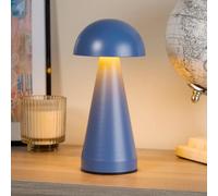 Lighting Collection Rechargeable Denim Dome Table Lamp