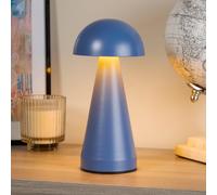 Lighting Collection RECHARGEABLE DENIM DOME TABLE LAMP in Blue Lighting Collection Blue
