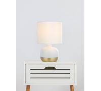 Lighting Collection Rivers White & Gold Touch Lamp