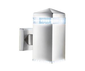Lighting Collection Samsun Satin Silver 32Lt Led Outdoor Wall Light