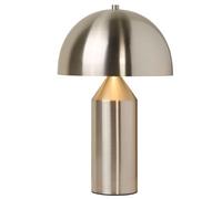 Lighting Collection Satin Silver Dome Table Lamp Lighting Collection Silver