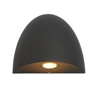 Lighting Collection Sentinel Outdoor Wall Light - Black Aluminium & Glass
