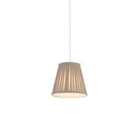Lighting Collection Seoul Grey Pleated Faux Silk Shade