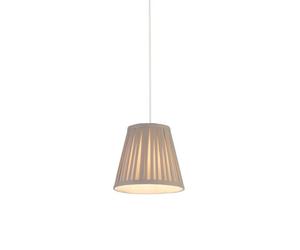 Lighting Collection Seoul Grey Pleated Faux Silk Shade