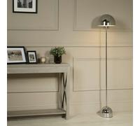 Lighting Collection Simple Chrome Dome Style Floor Lamp