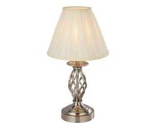 Lighting Collection Skateraw Satin Silver Touch Table Lamp