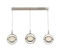Lighting Collection Split Chrome 3Lt Led Ceiling Bar