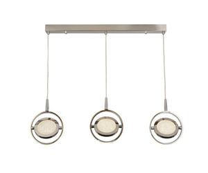 Lighting Collection Split Chrome 3Lt Led Ceiling Bar