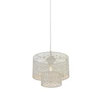 Lighting Collection Split Cream Painted Double Layer Easy Fit