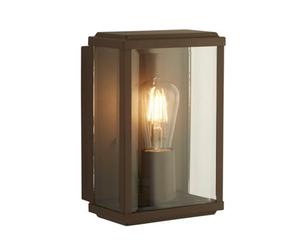Lighting Collection Split Rust Brown Outdoor Wall & Porch Light