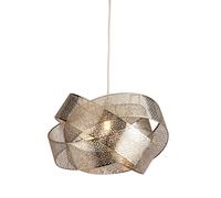 Lighting Collection Twisted Band Shade Chrome One Size Silver