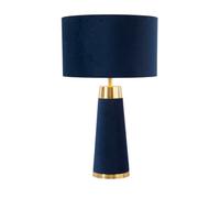 Lighting Collection Stockholm Blue Velvet Table Lamp