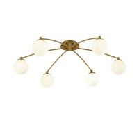 Opal and Brass 6 Light - Brass