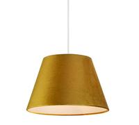 Lighting Collection Velvet Tapered Shade (Mustard)