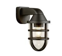 Lighting Collection Wick Ever - Plastic Outdoor Wall Light Black