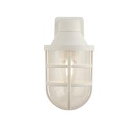 Lighting Collection Wick Ever - Plastic Outdoor Wall Light White