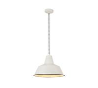 Lighting Collection Zagreb Cream Metal Diner Pendant