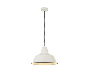 Lighting Collection Zagreb Cream Metal Diner Pendant