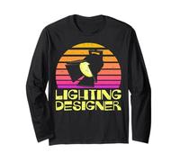 Lighting Designer Retro Musical Theatre Tech Crew Stage Long Sleeve T-Shirt