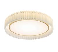 Lighting Fabric Drum Shade Semi Flush Mount LED Ceiling Light - Vintage Brushed d, Traditional Bedroom Light