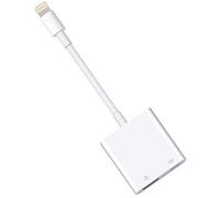 Lighting Female USB OTG Cable Adapter for Select iPhone, iPad Models - Supports Camera, Card Reader, Flash Drive, MIDI Keyboard (White)