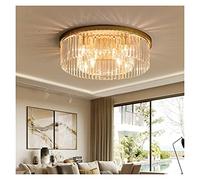 Lighting Fixture American Minimalist Crystal Pendant Light, Retro Gold Crystal Chandelier LED Ceiling Light Living Room Restaurant Hotel Hanging Lamp Fixture E14*4,D40cm ( Color : CEILING LIGHT )