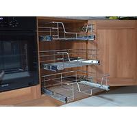 Lighting Innovations 1 X 400MM PULL OUT WIRE BASKET FOR KITCHEN LARDER BASE UNIT CUPBOARD SOFT CLOSE