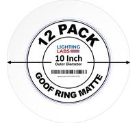 Lighting Labs 12 Pack Matte White Goof Trim Ring for 10" Inch Recessed Can Lighting Down Light, Outer Diameter 10 Inches, Inner Diameter 6.2 Inches