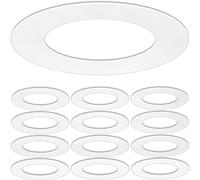 Lighting Labs 12 Pack Matte White Goof Trim Ring for 6" Inch Recessed Can Lighting Down Light, Outer Diameter 8 Inches, Inner Diameter 6.2 Inches