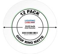 Lighting Labs 12 Pack Matte White Goof Trim Ring for 8" Inch Recessed Can Lighting Down Light, Outer Diameter 8.6 Inches, Inner Diameter 6.2 Inches