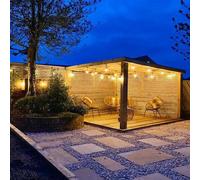 Lighting Legends 15M / 49Ft Elite Festoon String Lights Heavy Duty Led Waterproof Outdoor Warm White Garden Lights